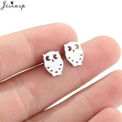 Minimalističke naušnice od nehrđajućeg čelika Ženske čizme višestrukih stilova Glazba Leaf Mouse Stud Naušnica Cool Girls Kaubojski šešir Nitne Poklon