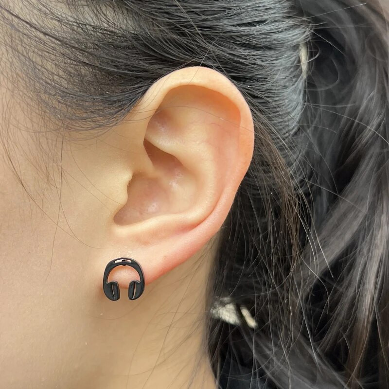 Minimalističke naušnice od nehrđajućeg čelika Ženske čizme višestrukih stilova Glazba Leaf Mouse Stud Naušnica Cool Girls Kaubojski šešir Nitne Poklon