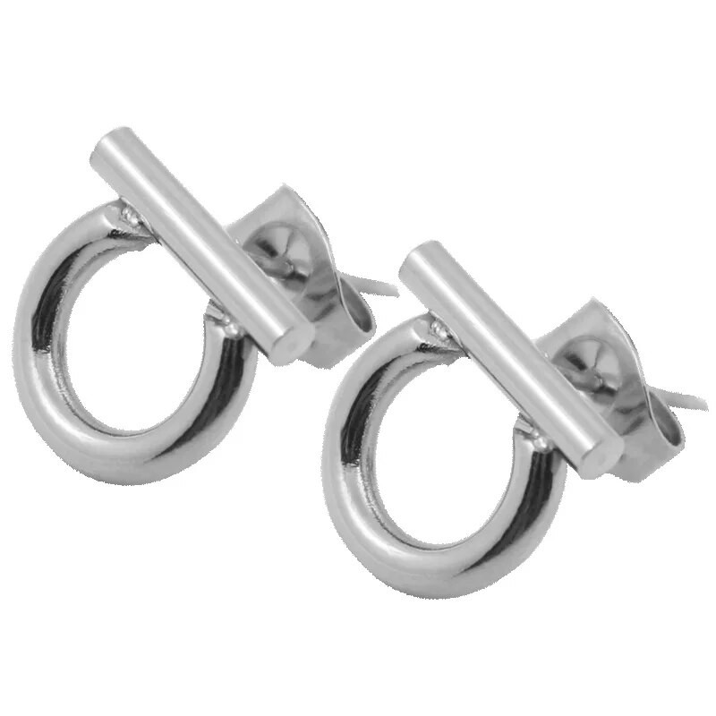 Modes rotaslietas, nerūsējošā tērauda auskari ar auskaru apzeltījumu ģeometrija, vintage D, auskari ballītei, dāvana pakavs sievietēm