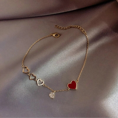 Korėjietiškos mados cirkonio širdies jungties apyrankė moterims, mieloms merginoms, išvalytos Y2K drugelio grandinėlės apyrankės vakarėliui papuošalai Dovanos