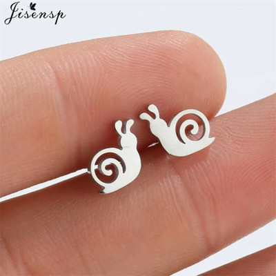 Više naušnica od nehrđajućeg čelika s nitom u obliku životinja Žene Minimalistički Zec Pas Mačka Naušnice s dinosaurusima Piercing Nakit Puž Oorbellen