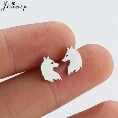 Više naušnica od nehrđajućeg čelika s nitom u obliku životinja Žene Minimalistički Zec Pas Mačka Naušnice s dinosaurusima Piercing Nakit Puž Oorbellen