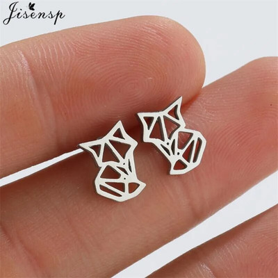 Više naušnica od nehrđajućeg čelika s nitom u obliku životinja Žene Minimalistički Zec Pas Mačka Naušnice s dinosaurusima Piercing Nakit Puž Oorbellen