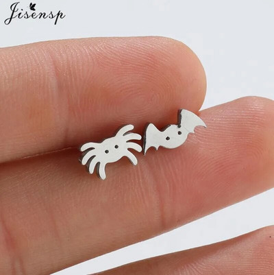 Više naušnica od nehrđajućeg čelika s nitom u obliku životinja Žene Minimalistički Zec Pas Mačka Naušnice s dinosaurusima Piercing Nakit Puž Oorbellen