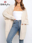 Naiste kampsunkardigan 2023, uued talvised sügise suured kampsunid naistele Korea moe roosad vabad pikad kootud mantlid