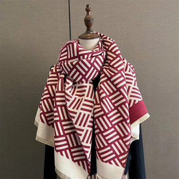 Есенен дебел кашмирен топъл шал шал Модно одеяло от пашмина за пътуване Пончо Bufanda с пискюл Ежедневни зимни опаковки Ehcarpe