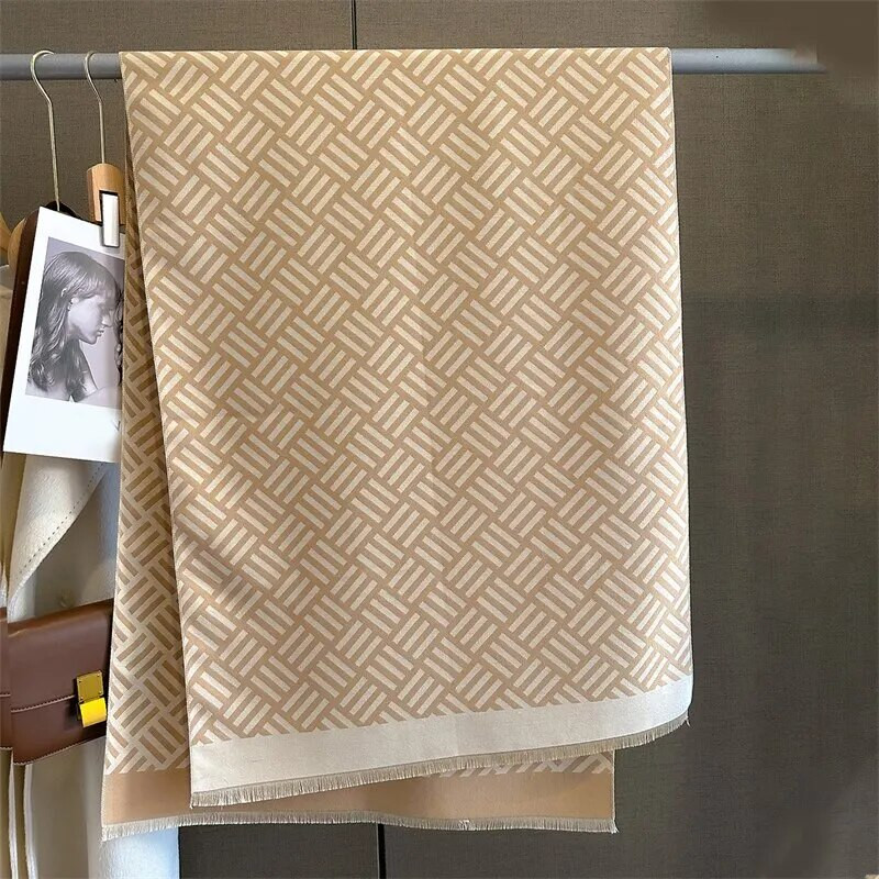 Jesenski debeli šal od kašmira, topli šal, modni putni pokrivač od pašmine Pončo Bufanda s resicama, ležerne zimske obloge Ehcarpe