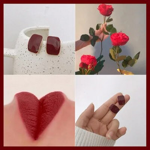 Elegantne, luksuzne četvrtaste emajlirane korejske naušnice bez pirsinga za elegantne žene, jednostavne ženske kopče za uši, nakit