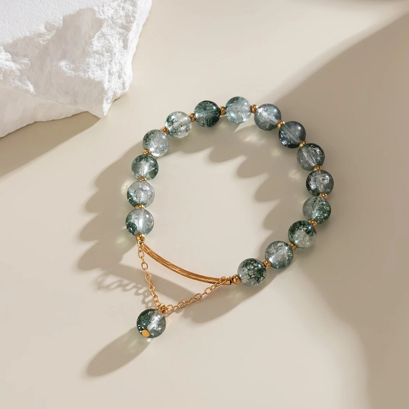 Lacteo Trendy Gradient Ice Cracked Akrilne perle Narukvica za žene Narukvice s šarmom od perli Party Ženski darovi Estetski nakit