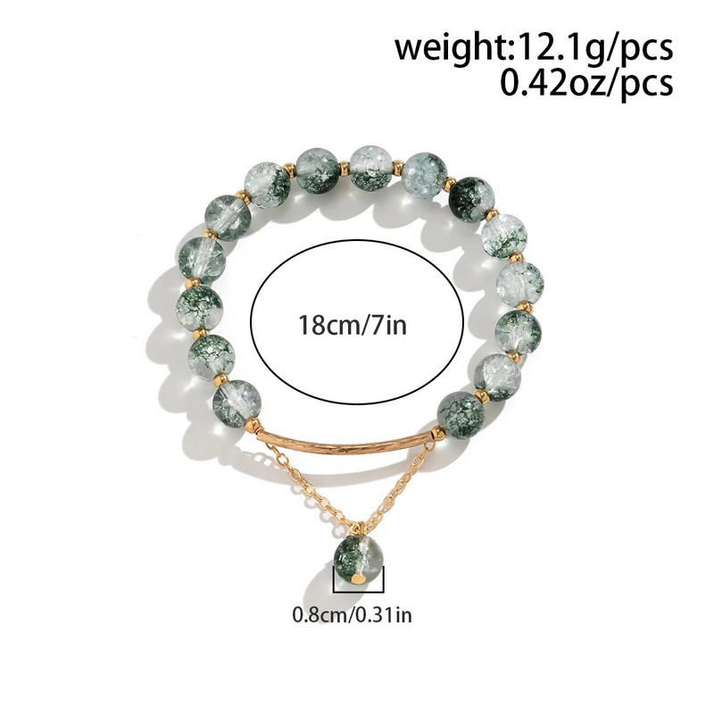 Lacteo Trendy Gradient Ice Cracked Akrilne perle Narukvica za žene Narukvice s šarmom od perli Party Ženski darovi Estetski nakit