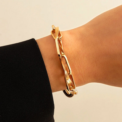 Lacteo aukso spalvos gyvatės grandinėlės apyrankės moteriškos papuošalai mados pynimo apyrankės vakarėlio dovanos aksesuarai kelių stilių apyrankės mergaitėms