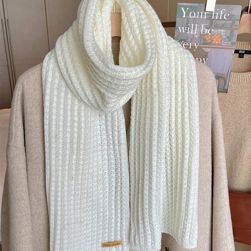 Modes NWomen ziemas kašmira adīta šalle Mīksta cieta svītra, biezināta silta šalle, ietīšana dāmu Pashmina bandana šalles