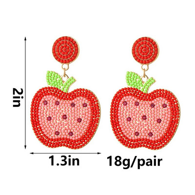 KMOKN Učiteljske naušnice s perlama Statement Pencil Apple Book Drop naušnice Darovi za učitelje Povratak u školu Set nakita