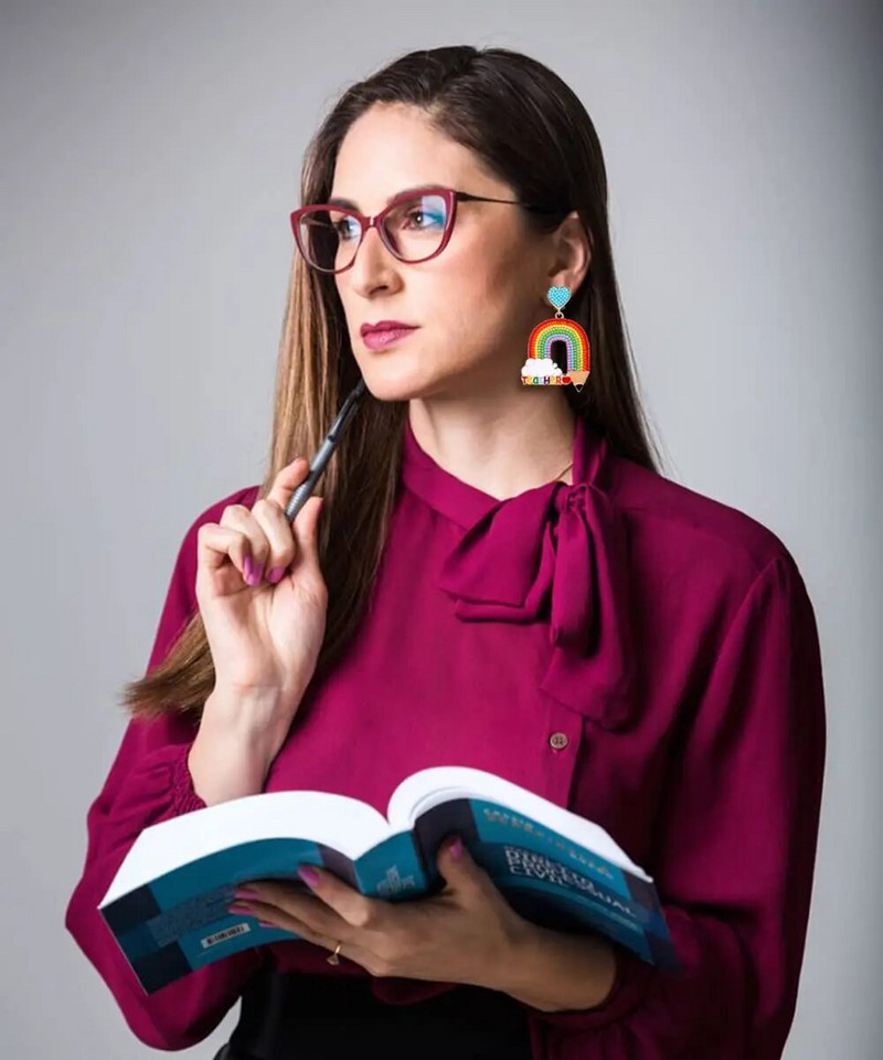 KMOKN Učiteljske naušnice s perlama Statement Pencil Apple Book Drop naušnice Darovi za učitelje Povratak u školu Set nakita