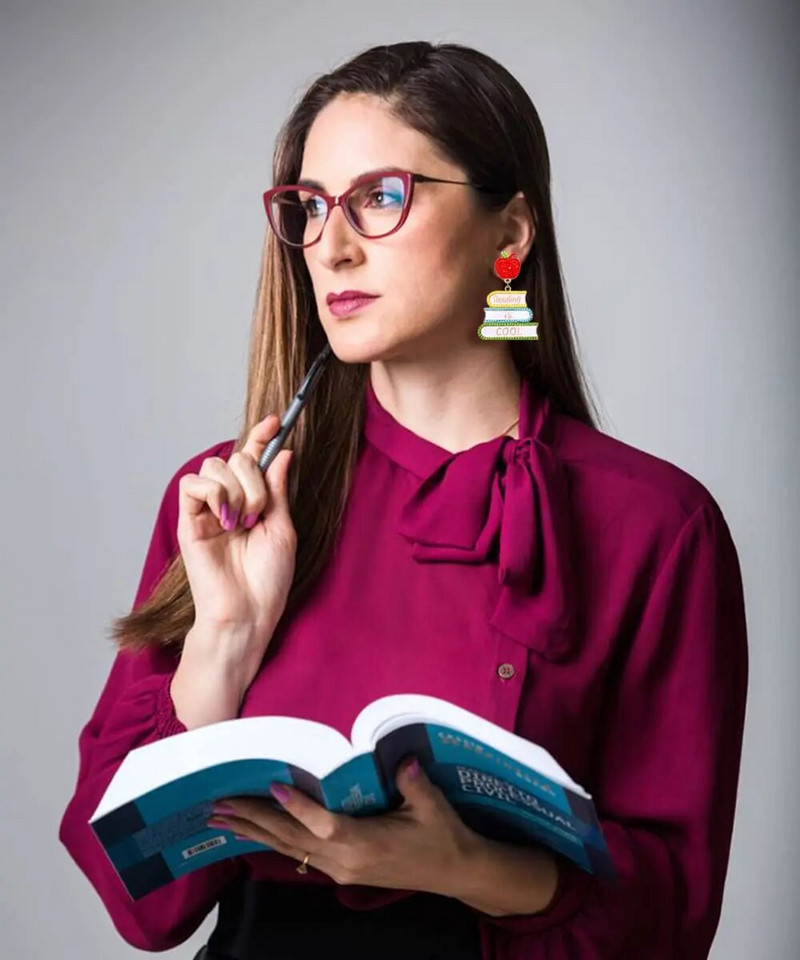 KMOKN Učiteljske naušnice s perlama Statement Pencil Apple Book Drop naušnice Darovi za učitelje Povratak u školu Set nakita