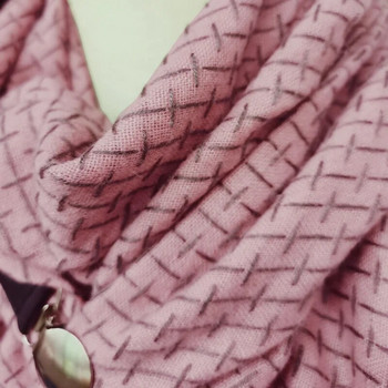 Casual Fashion Επίσημο καρό κασμίρ Γυναικεία ανδρικά Poncho Χειμερινά σάλια και κασκόλ Τρίγωνο φουλάρι με δερμάτινη μανσέτα