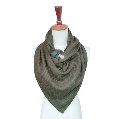 Ležerna moda od kašmira Formalni karirani šal Žene muškarci Pončo Zimski šalovi i šalovi Trokutasti šal s kožnom manžetom