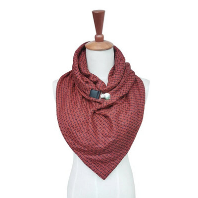 Ležerna moda od kašmira Formalni karirani šal Žene muškarci Pončo Zimski šalovi i šalovi Trokutasti šal s kožnom manžetom