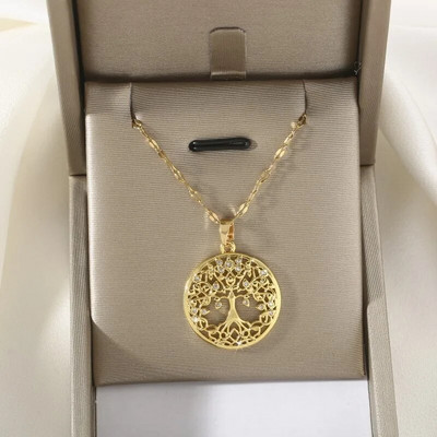 Europski i američki prsten u boji s cirkonom, keltsko stablo života, privjesak, ogrlica za žene, klasični vjenčani nakit, dar za obitelj