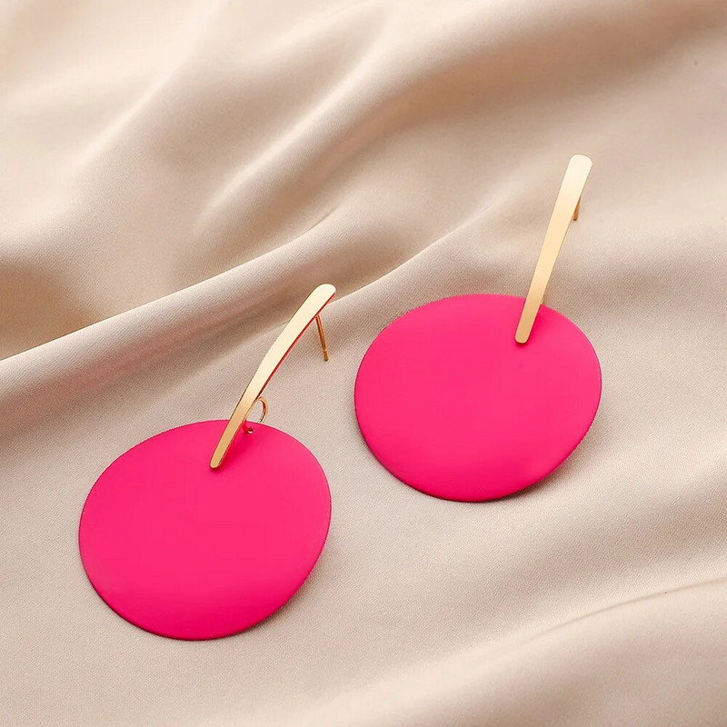 Nove pretjerano velike naušnice s osobnošću, metalne boje, šuplje ženske naušnice, modne geometrijske nitne, veleprodaja 049