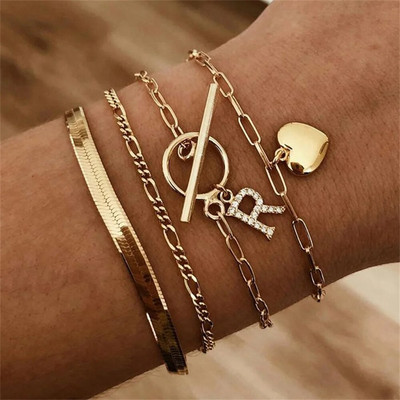 Boho višerazinske narukvice za žene Novi vintage geometrijski zlatni zmijski orao, faraon, kristalni leptir, brava, nakit Poklon