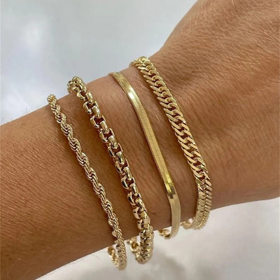 Boho višerazinske narukvice za žene Novi vintage geometrijski zlatni zmijski orao, faraon, kristalni leptir, brava, nakit Poklon