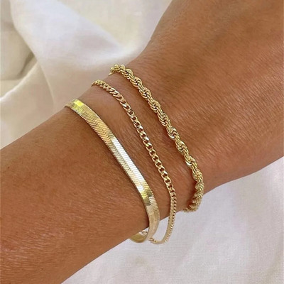 Boho višerazinske narukvice za žene Novi vintage geometrijski zlatni zmijski orao, faraon, kristalni leptir, brava, nakit Poklon