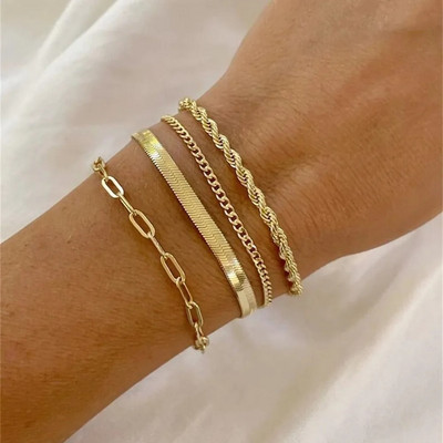 Boho višerazinske narukvice za žene Novi vintage geometrijski zlatni zmijski orao, faraon, kristalni leptir, brava, nakit Poklon