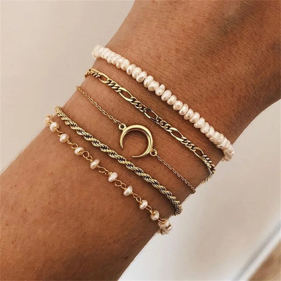 Boho višerazinske narukvice za žene Novi vintage geometrijski zlatni zmijski orao, faraon, kristalni leptir, brava, nakit Poklon