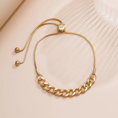 Lacteo trendi zlatne boje V oblika lančići privjesci narukvice za žene Nakit Jednostavni podesivi darovi za zabave Dnevni dodaci