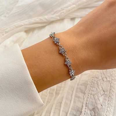 Lacteo trendi zlatne boje V oblika lančići privjesci narukvice za žene Nakit Jednostavni podesivi darovi za zabave Dnevni dodaci