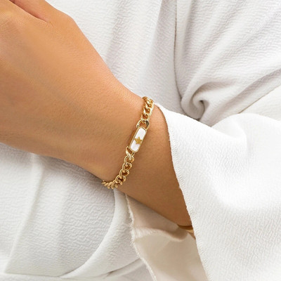 Lacteo trendi zlatne boje V oblika lančići privjesci narukvice za žene Nakit Jednostavni podesivi darovi za zabave Dnevni dodaci