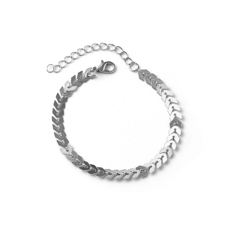 Lacteo trendi zlatne boje V oblika lančići privjesci narukvice za žene Nakit Jednostavni podesivi darovi za zabave Dnevni dodaci