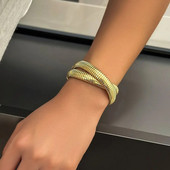 Lacteo Heavy Metal široka narukvica s križnim lancem narukvica za žene Punk nakit Mješavina boja Zdepasta narukvica Pokloni za zabave Vjenčanice