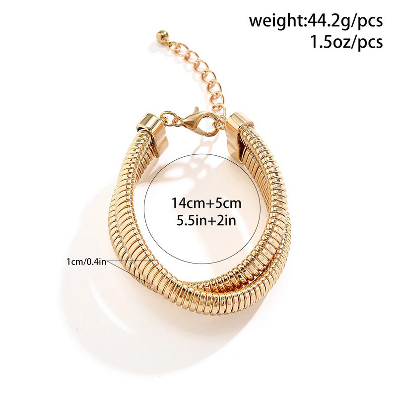 Lacteo Heavy Metal široka narukvica s križnim lancem narukvica za žene Punk nakit Mješavina boja Zdepasta narukvica Pokloni za zabave Vjenčanice