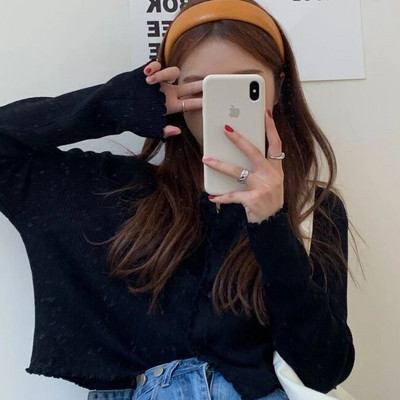 Kardigan za žene Jednobojni klasični Ulzzang modni ležerni stilski djevojački nježan udoban Y2k prikladni slatki proljetni kardigan Ženski