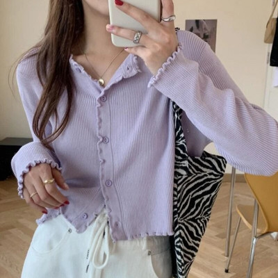 Kardigan za žene Jednobojni klasični Ulzzang modni ležerni stilski djevojački nježan udoban Y2k prikladni slatki proljetni kardigan Ženski