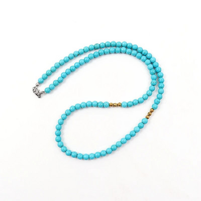 2022. aasta uus klassikaline kivist kaelakee, meeste lihtne käsitsi valmistatud 6 mm sinisest kivist pärlitega kaelakee meestele, ehe kingitus