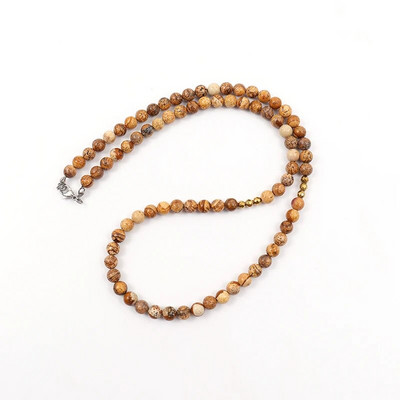 2022. aasta uus klassikaline kivist kaelakee, meeste lihtne käsitsi valmistatud 6 mm sinisest kivist pärlitega kaelakee meestele, ehe kingitus