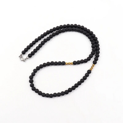 2022. aasta uus klassikaline kivist kaelakee, meeste lihtne käsitsi valmistatud 6 mm sinisest kivist pärlitega kaelakee meestele, ehe kingitus