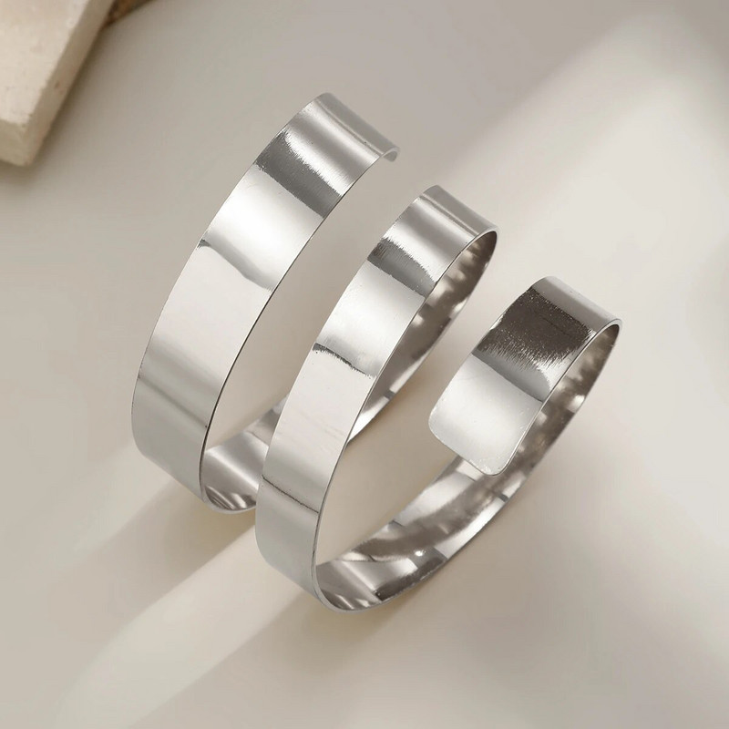 Lacteo Punk plata smago metālu aproču rokassprādze sievietēm gludas spirālveida formas kuplas zelta krāsas aproces Sieviešu ballītes modernas rotaslietas