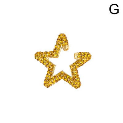 Jauni modes varavīksnes zvaigznes Auskari Auskari Sievietēm Krāsaini Vairāku stīpu Rhinestone Ausu aproces klipsi Auskari Kāzu Rotaslietas