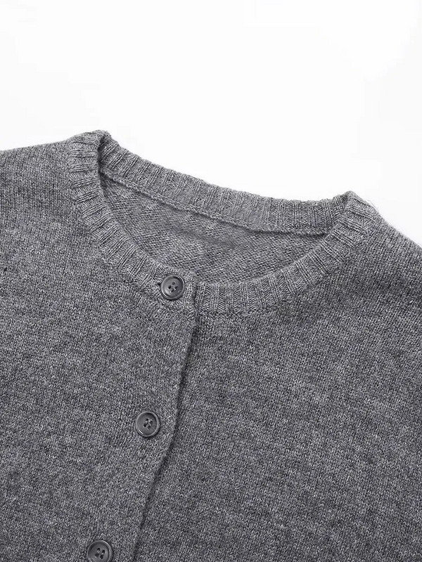 TRAF 2023. Jednobojni kardigani za jesen, žene, retro, jednoredno kopčanje, šik, elegantni, ležerni, ženski, novi džemperi, ulična odjeća