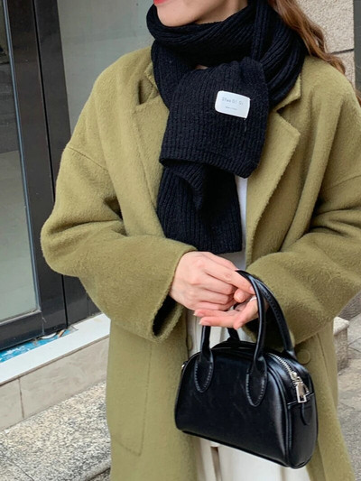 Vienkrāsains trikotāžas daudzpusīgs šalle sievietēm Ziemas mīksta un lipīga korejiešu versija, silta šalle sievietēm