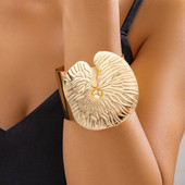 Lacteo Steampunk Wide Big Cuff narukvica za žene Heavy Metal Geometric Zlatna narukvica Y2K nakit Ženski dodaci Party