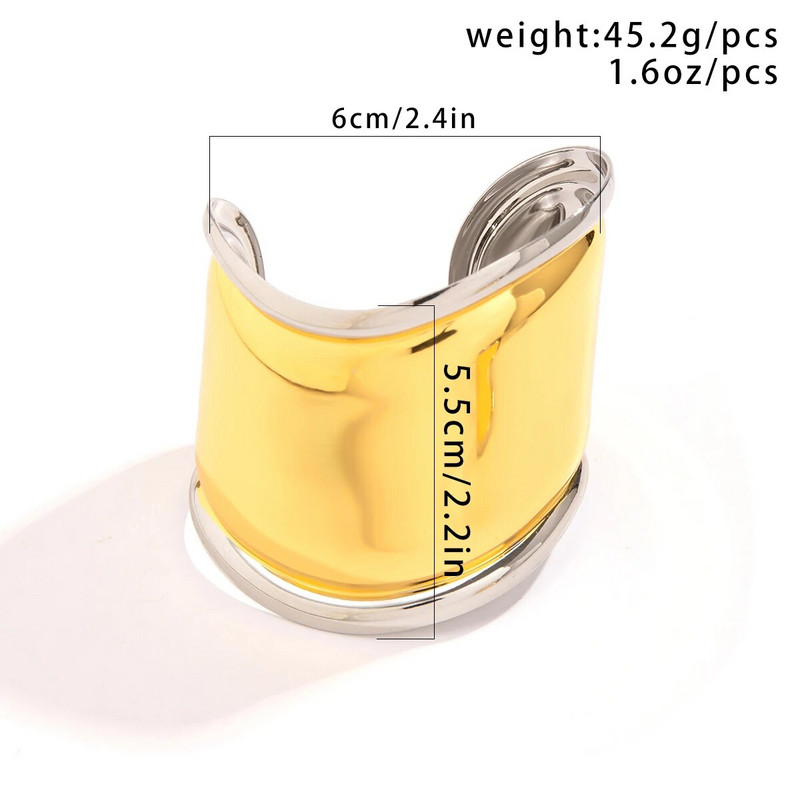 Lacteo Punk Mix Szín széles mandzsetta karkötő Női divat Fém Szabálytalan nyitott karkötők Ékszerek Női Lány Buli Kiegészítők Új