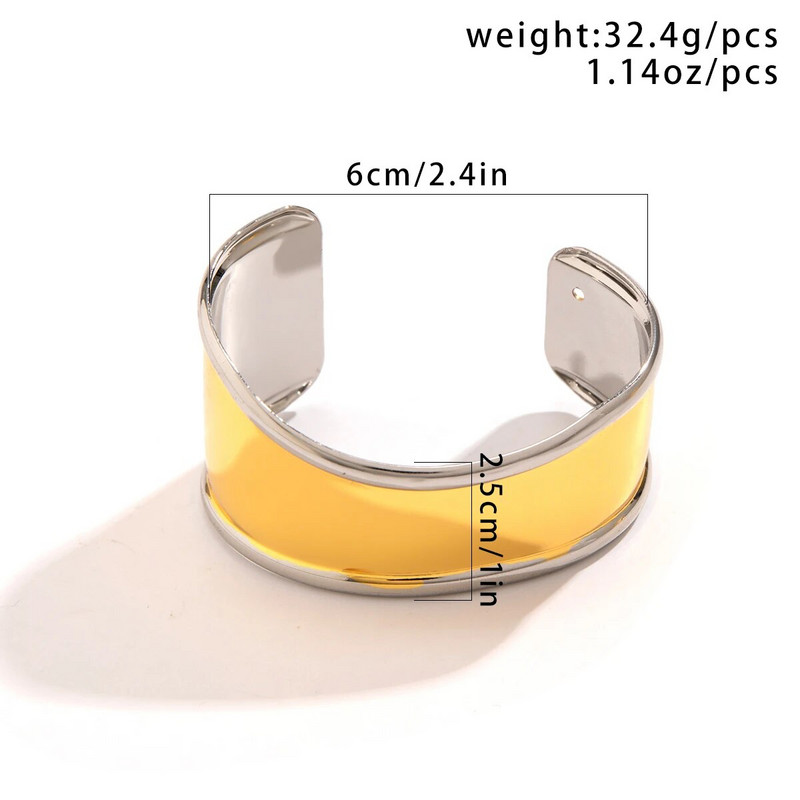 Lacteo Punk Mix Szín széles mandzsetta karkötő Női divat Fém Szabálytalan nyitott karkötők Ékszerek Női Lány Buli Kiegészítők Új