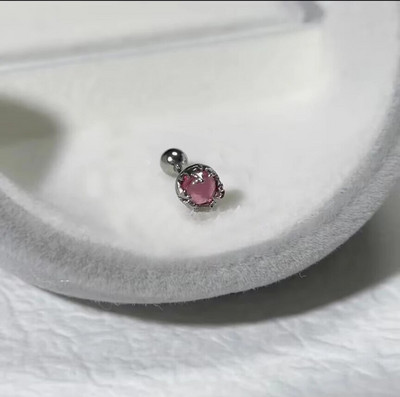 Slatke šarene naušnice s klinovima s mjesečevim kamenom za žene, djevojke, slatke okrugle naušnice s spiralom hrskavice za bušenje ušiju od nakita