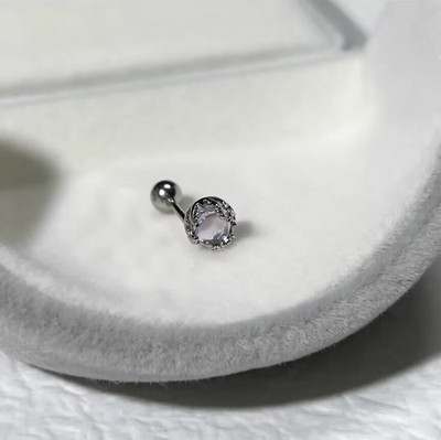 Slatke šarene naušnice s klinovima s mjesečevim kamenom za žene, djevojke, slatke okrugle naušnice s spiralom hrskavice za bušenje ušiju od nakita