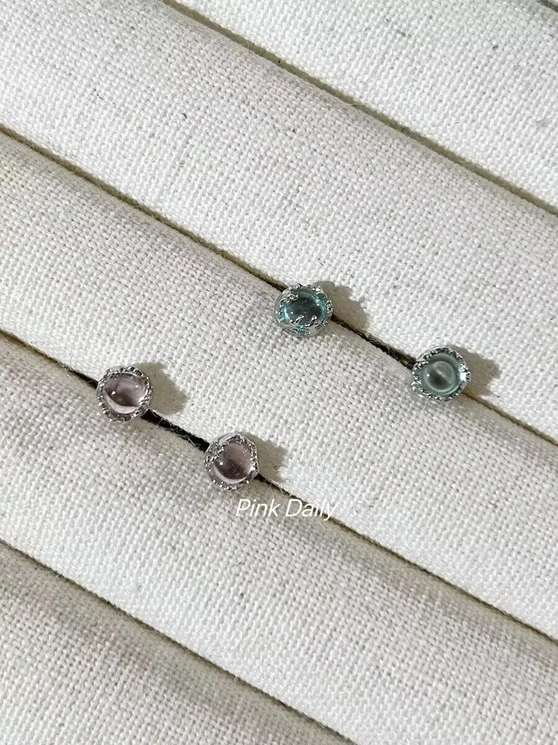 Slatke šarene naušnice s klinovima s mjesečevim kamenom za žene, djevojke, slatke okrugle naušnice s spiralom hrskavice za bušenje ušiju od nakita